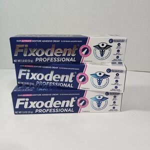 FIXODENT (3 PACK) Professional Ultimate Denture Adhesive 1.8 oz 80739660